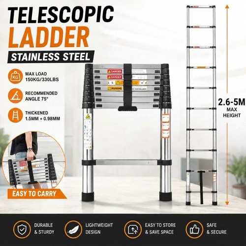 Telescopic ladder 150kg - telescopic,