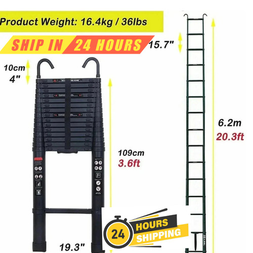 2m telescopic ladder - ✅, 6.2m