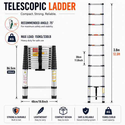 Telescopic ladder en131 - ladder,