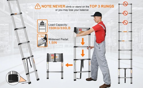 2m telescopic ladder - telescopic,