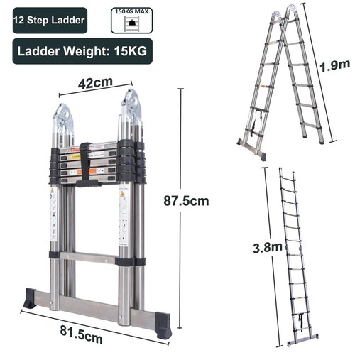 5ft telescopic folding - 3.8m,