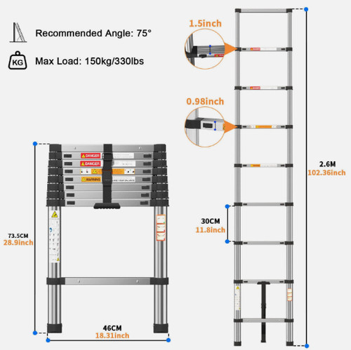 8m heavy duty - 2.6m-3.8m,