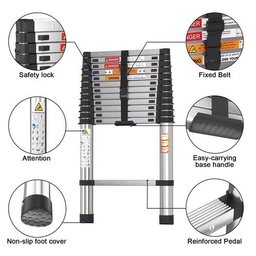 5m telescopic folding - "2.6m-5m,